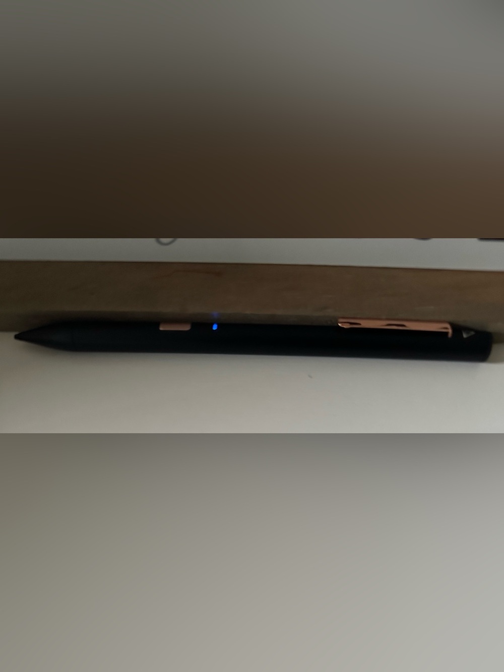 Black Stylus Pen with Rose Gold Clip